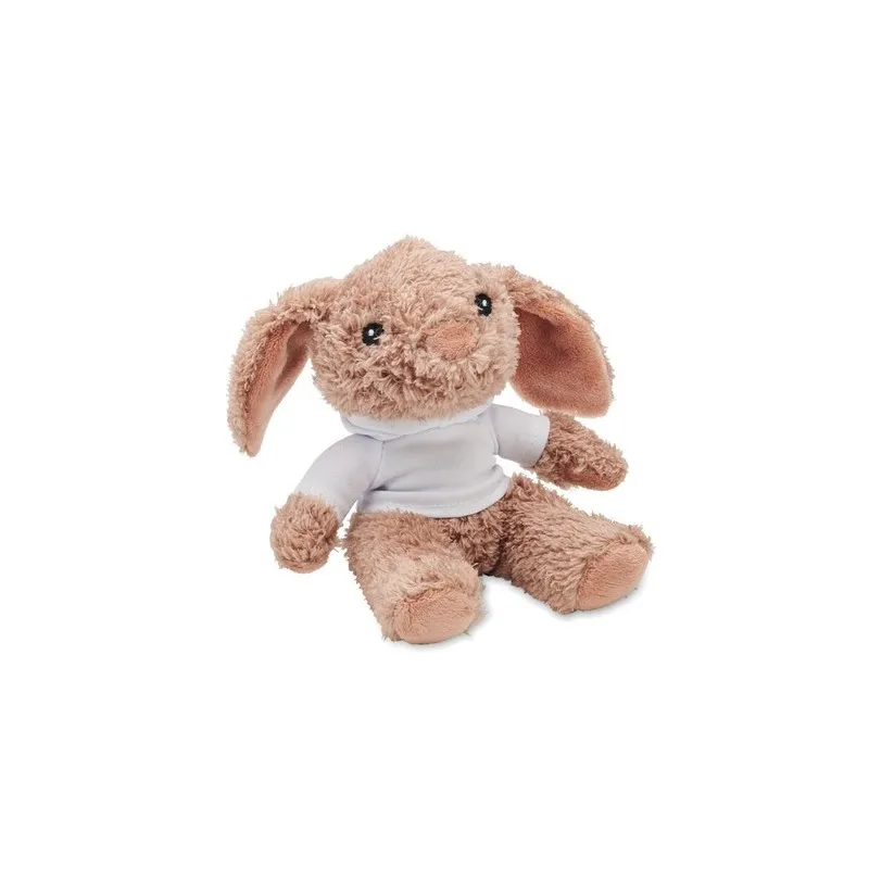 Cadeau d'entreprise écologique personnalisé - Lapin en peluche BUNNY Matières : coton Taille textile : S Couleurs : lie de vin c