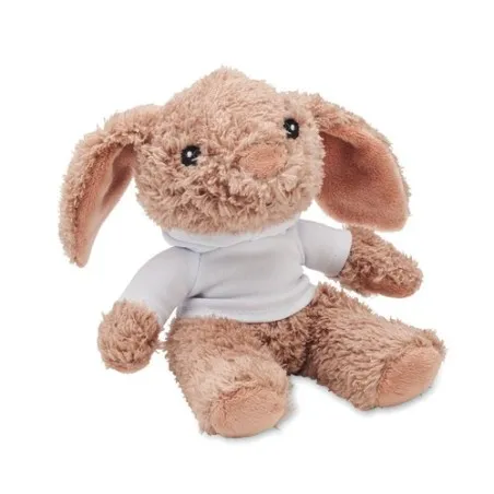 Cadeau d'entreprise écologique personnalisé - Lapin en peluche BUNNY Matières : coton Taille textile : S Couleurs : lie de vin c