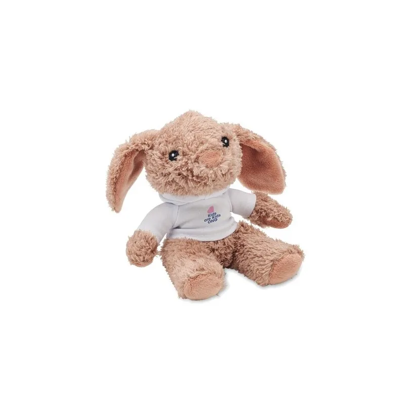 Cadeau d'entreprise écologique personnalisé - Lapin en peluche BUNNY Matières : coton Taille textile : S Couleurs : lie de vin c