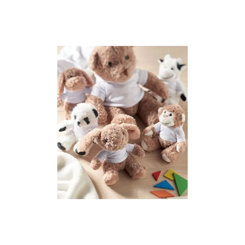 Cadeau d'entreprise écologique personnalisé - Lapin en peluche BUNNY Matières : coton Taille textile : S Couleurs : lie de vin c