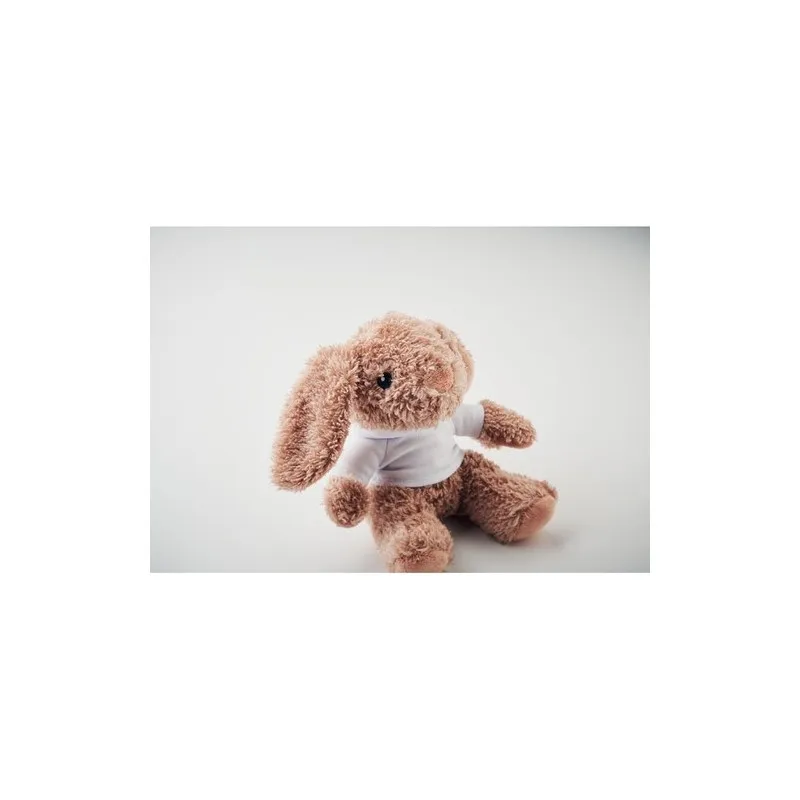 Cadeau d'entreprise écologique personnalisé - Lapin en peluche BUNNY Matières : coton Taille textile : S Couleurs : lie de vin c