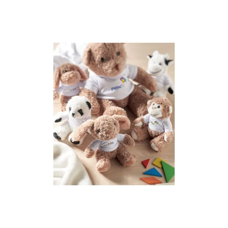 Cadeau d'entreprise écologique personnalisé - Lapin en peluche BUNNY Matières : coton Taille textile : S Couleurs : lie de vin c