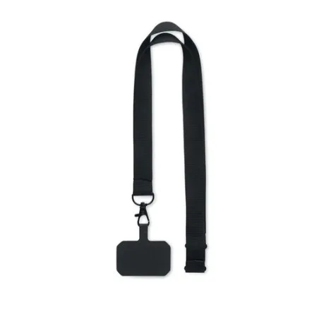 Lanyard pratique personnalisée pour téléphone - AMESTE Matières : coton Taille textile : XL Couleurs : lie de vin chiné
