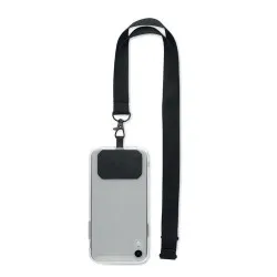 Lanyard pratique personnalisée pour téléphone - AMESTE Matières : coton Taille textile : XL Couleurs : lie de vin chiné 2