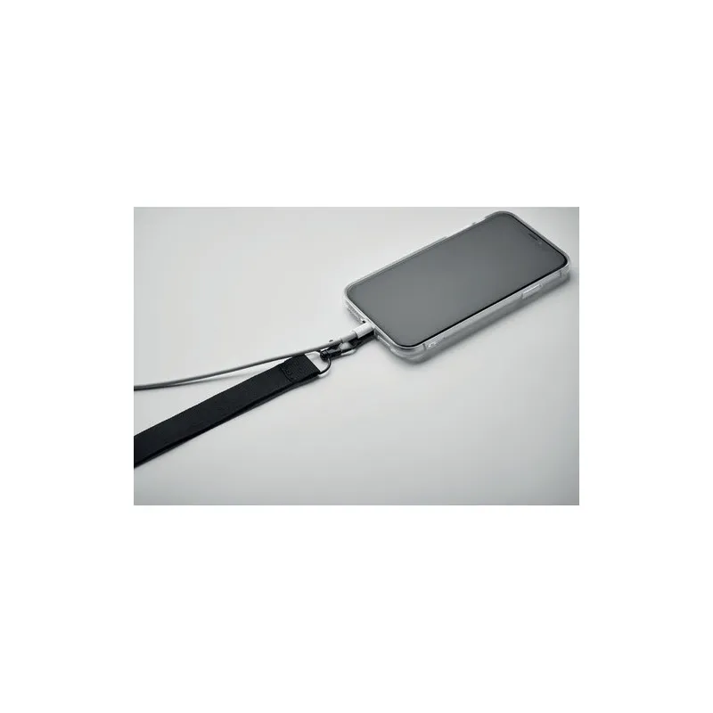 Lanyard pratique personnalisée pour téléphone - AMESTE Matières : coton Taille textile : XL Couleurs : lie de vin chiné goodies 