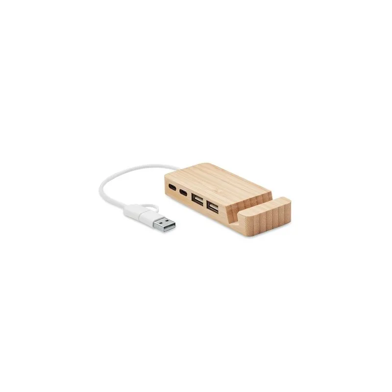 Hub USB Écologique à 4 Ports en Bambou - HUBSTAND Matières : coton Taille textile : XL Couleurs : french navy