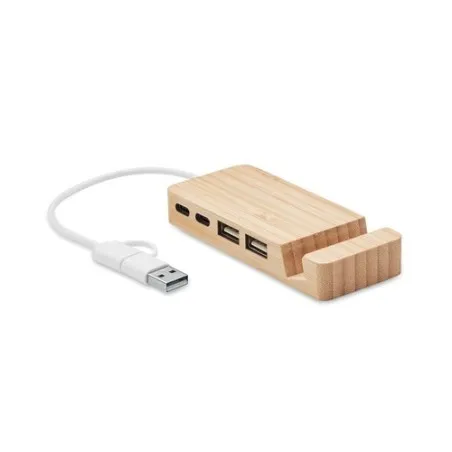 Hub USB Écologique à 4 Ports en Bambou - HUBSTAND Matières : coton Taille textile : XL Couleurs : french navy