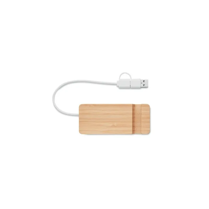 Hub USB Écologique à 4 Ports en Bambou - HUBSTAND Matières : coton Taille textile : XL Couleurs : french navy personnalisable av