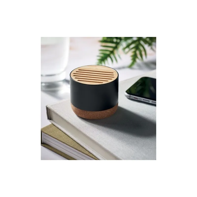 Haut-parleur en liège et alu RUMBA : Écologique et Stylé