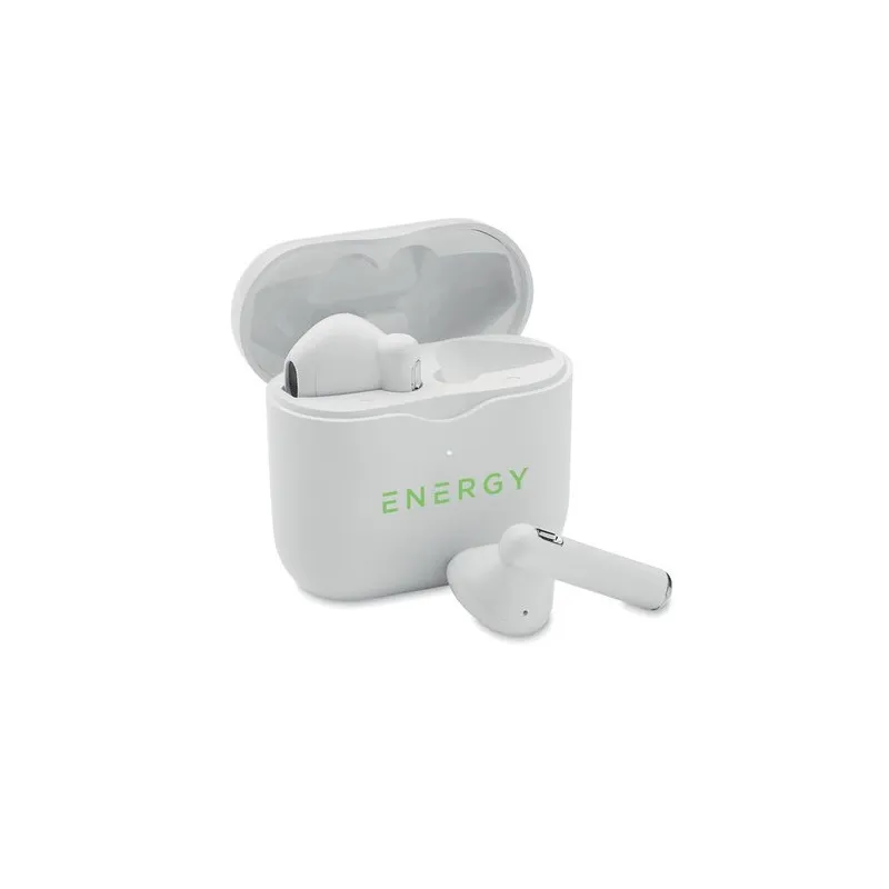 Écouteurs TWS de qualité personnalisés avec base de charge - ORETA Matières : coton Taille textile : L Couleurs : bleu atoll goo