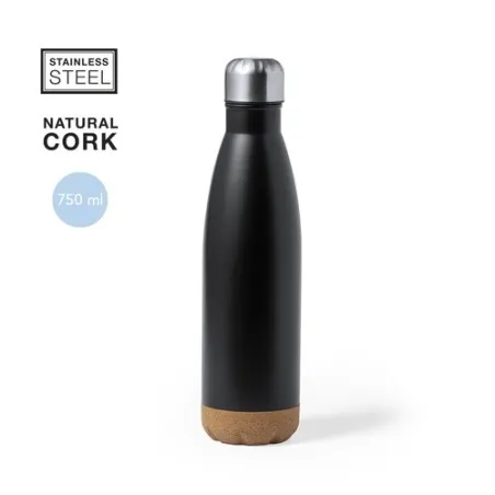 Bidon Personnalisable 750 ml Écologique Kraten Matières : ABS recyclé Couleurs : noir objet promotionnel éco-responsable