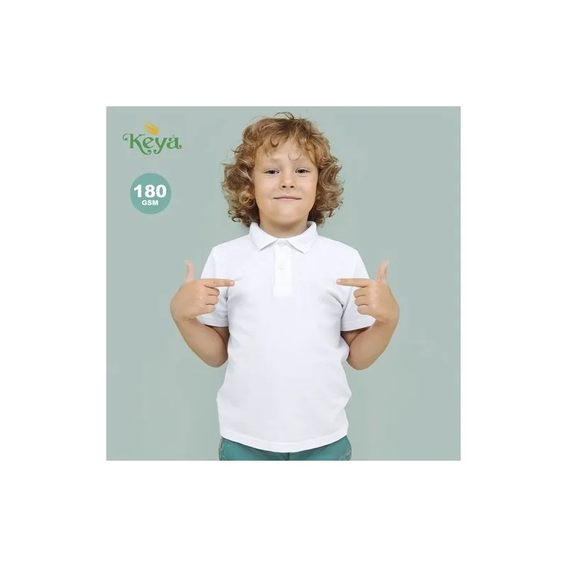 Polo Enfant Blanc Keya YPS180 - Élégance et Confort