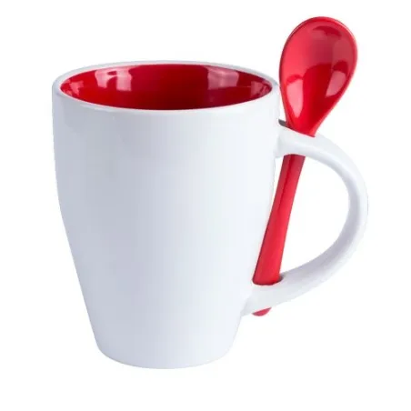 Tasse en céramique personnalisée Cotes Matières : PET recyclé Couleurs : blanc cadeau affaires élégant
