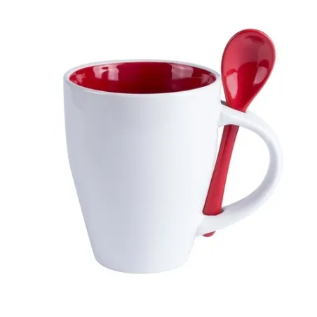 Tasse en céramique personnalisée Cotes Matières : acier inoxydable Couleurs : blanc personnalisable avec votre logo
