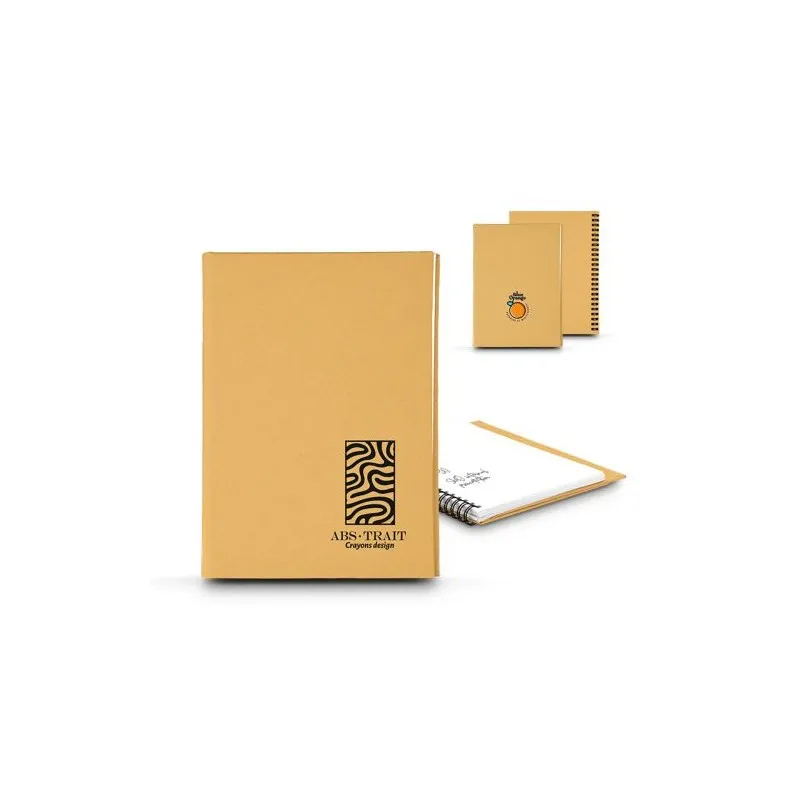 Carnet A5 Écologique et Personnalisable à Spirale - CARNET Matières : bambou Couleurs : rose