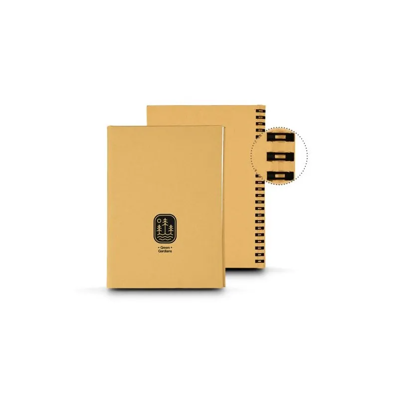 Carnet A5 Écologique et Personnalisable à Spirale - CARNET Matières : bambou Couleurs : rose impression haute définition