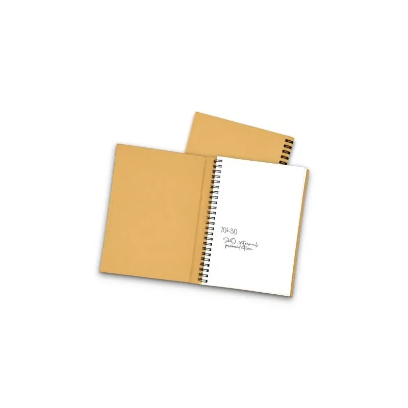 Carnet A5 Écologique et Personnalisable à Spirale - CARNET Matières : bambou Couleurs : rose marquage laser ultra précis