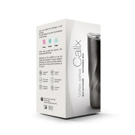 Mug Isotherme Double-Paroi Écologique 40 cl - Calix Matières : acier inoxydable Couleurs : fuchsia goodies publicitaire événemen