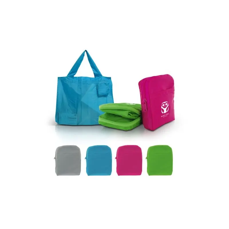 Sac Shopping Pliable Écologique en Polyester 190T - Sacoche Porte-Documents Bicolore Personnalisée Couleurs : bleu marine Matièr