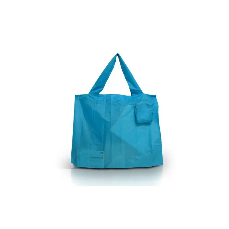 Sac Shopping Pliable Écologique en Polyester 190T - Sacoche Porte-Documents Bicolore Personnalisée Couleurs : bleu Matières : si