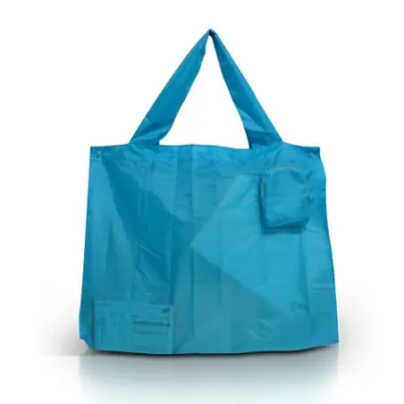 Sac Shopping Pliable Écologique en Polyester 190T - Sacoche Porte-Documents Bicolore Personnalisée Couleurs : bleu Matières : si