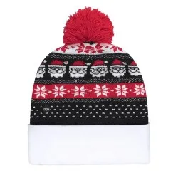 Bonnet personnalisé de Papa Noël pas cher Plumex Matières : polyester Couleurs : noir 2