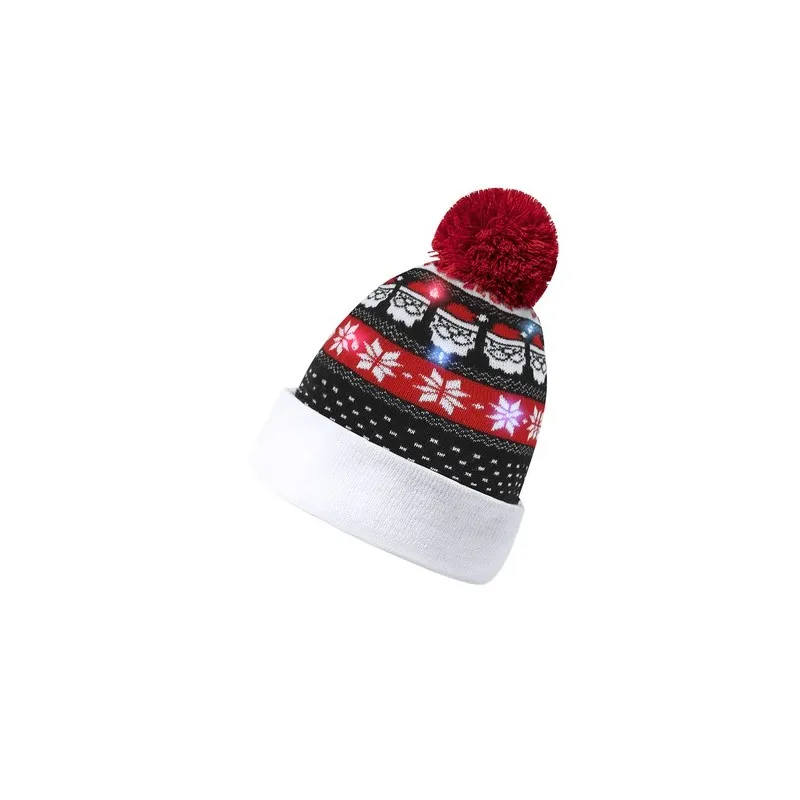 Bonnet personnalisé de Papa Noël pas cher Plumex Matières : polyester Couleurs : noir cadeau entreprise pas cher