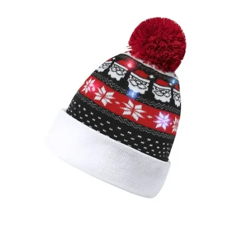 Bonnet personnalisé de Papa Noël pas cher Plumex Matières : polyester Couleurs : noir cadeau entreprise pas cher