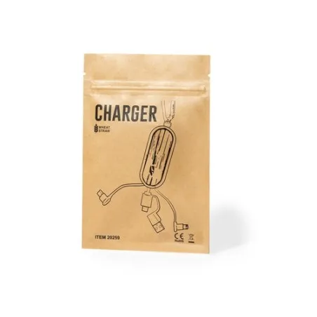 Câble de Charge Écologique et Performant Personnalisé Abby Matières : coton Taille textile : XXL Couleurs : vert foncé objet pro