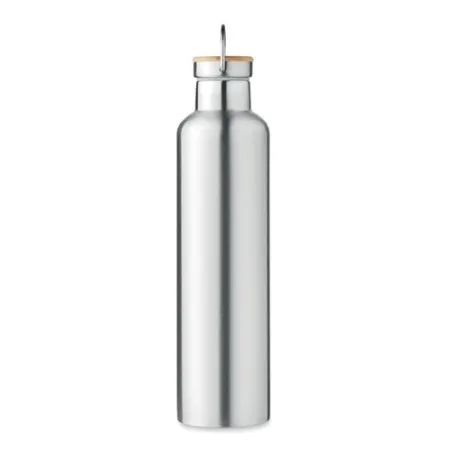 Bouteille isotherme double paroi personnalisée 1L grande Helsinki Matières : coton Taille textile : XL Couleurs : gris souris ac