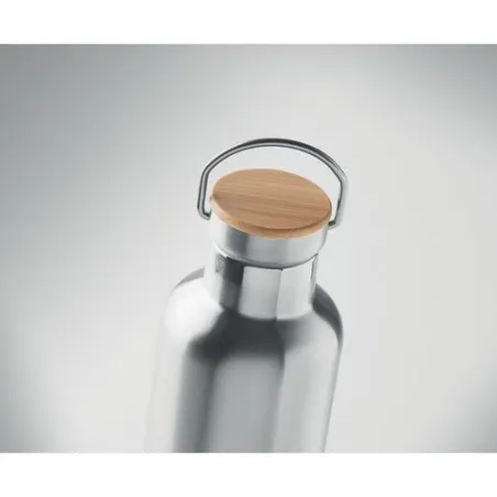 Bouteille isotherme double paroi personnalisée 1L grande Helsinki Matières : coton Taille textile : XL Couleurs : gris souris ca