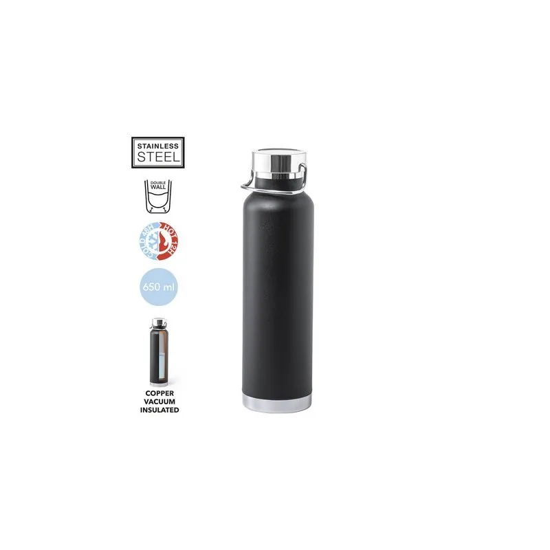 Bidon Isotherme Personnalisé de Qualité Staver Matières : coton Taille textile : L Couleurs : bleu marine cadeau collaborateur p