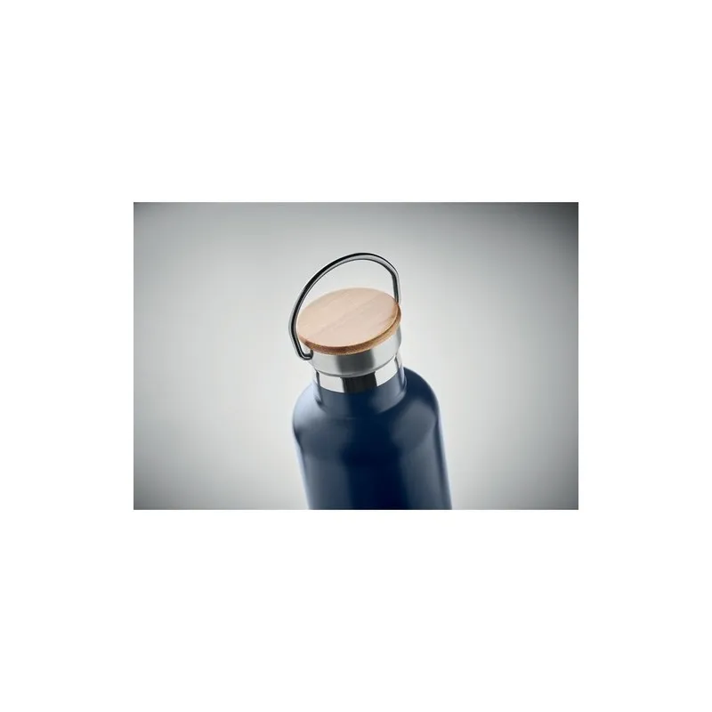 Bouteille isotherme double paroi personnalisée 1L grande Helsinki Matières : coton Taille textile : L Couleurs : lin impression 