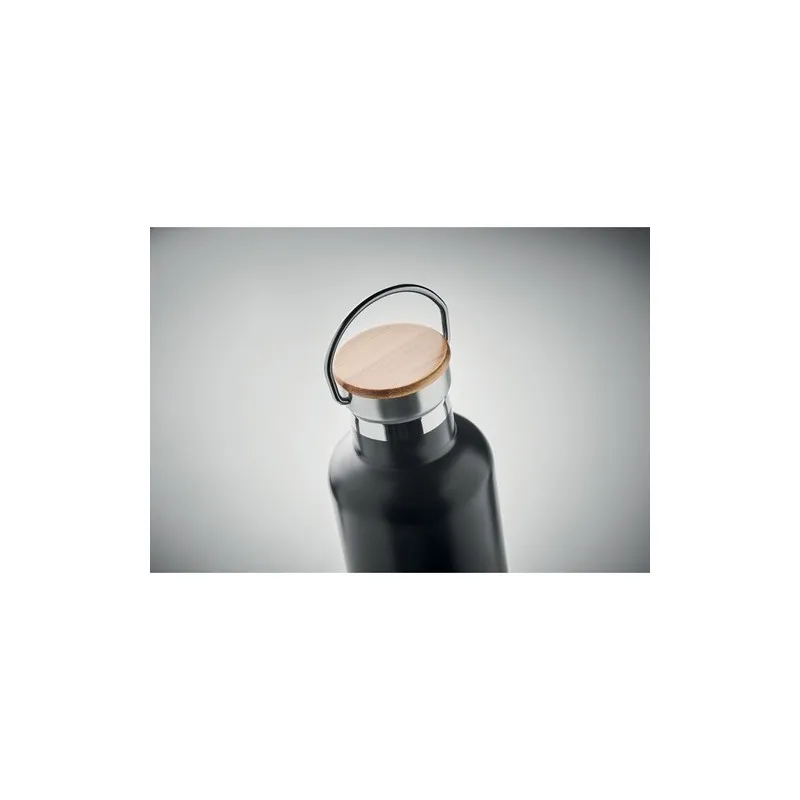 Bouteille isotherme double paroi personnalisée 1L grande Helsinki Matières : coton Taille textile : S Couleurs : gris souris per