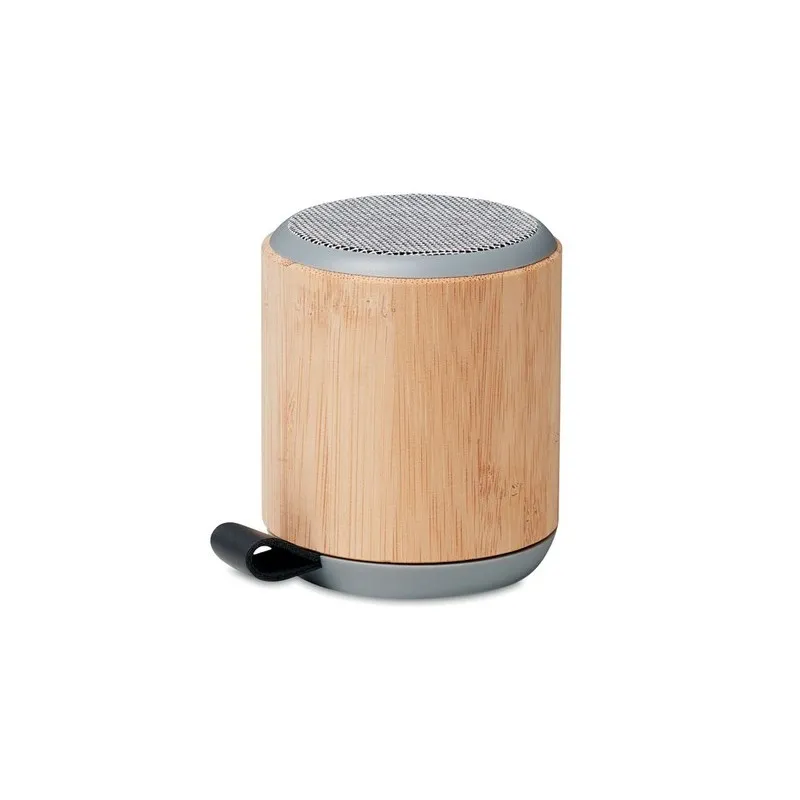 Haut-parleur sans fil écologique en bambou personnalisé RUGLI Matières : coton Taille textile : S Couleurs : rose doux