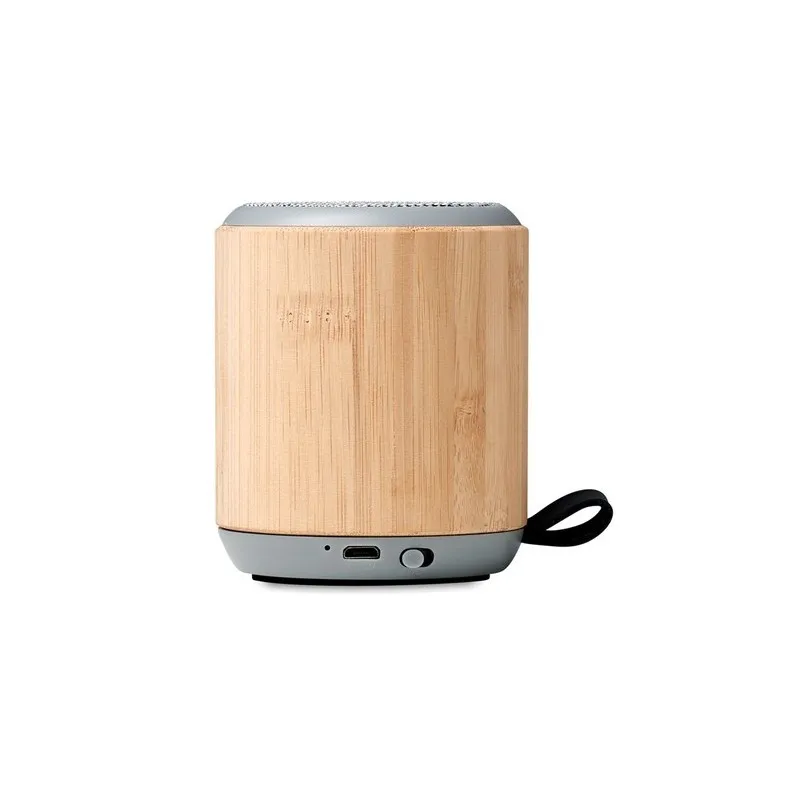 Haut-parleur sans fil écologique en bambou personnalisé RUGLI Matières : coton Taille textile : S Couleurs : rose doux personnal