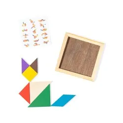Puzzle Tangram en Bois Multicolore 2