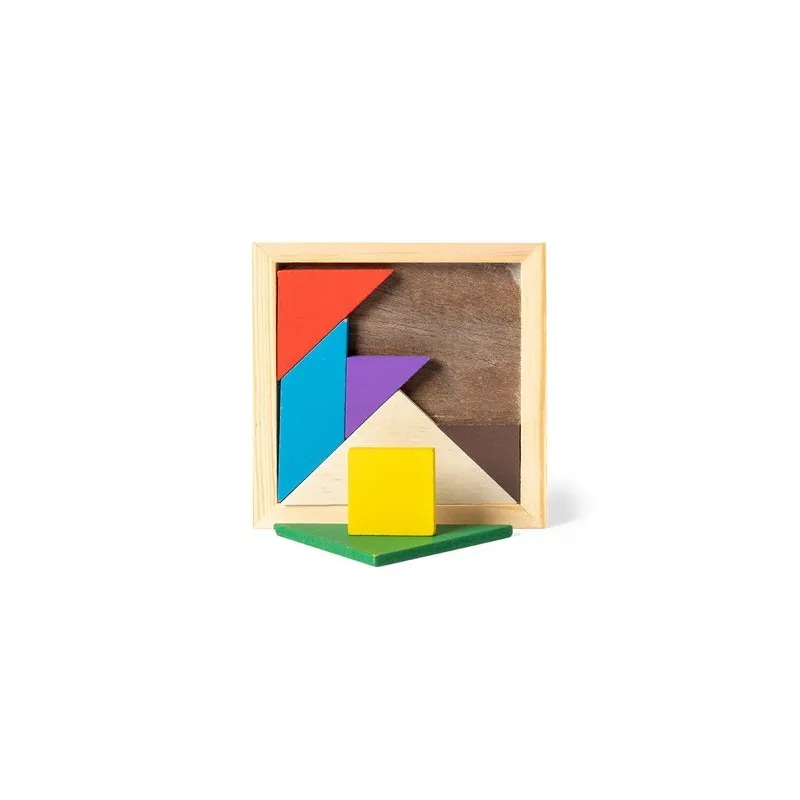 Puzzle Tangram en Bois Multicolore