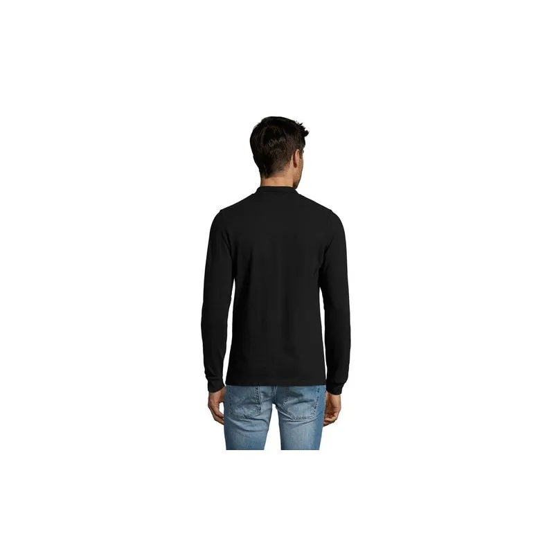 Polo Homme Personnalisable 100% Coton Écologique | SOL'S Perfect 180 Taille textile : XL Couleurs : noir cadeau entreprise pas c