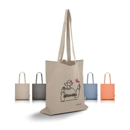 Tote Bag Écologique en 100% Coton Recyclé Personnalisé pas cher Matières : polyester Couleurs : gris cadeau entreprise pas cher