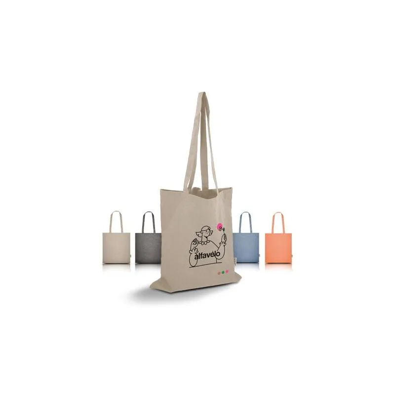 Tote Bag Écologique en 100% Coton Recyclé Personnalisé pas cher Matières : PET recyclé Couleurs : noir personnalisable avec votr