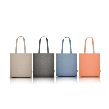 Tote Bag Écologique en 100% Coton Recyclé Personnalisé pas cher Matières : PET recyclé Couleurs : noir marquage laser ultra préc