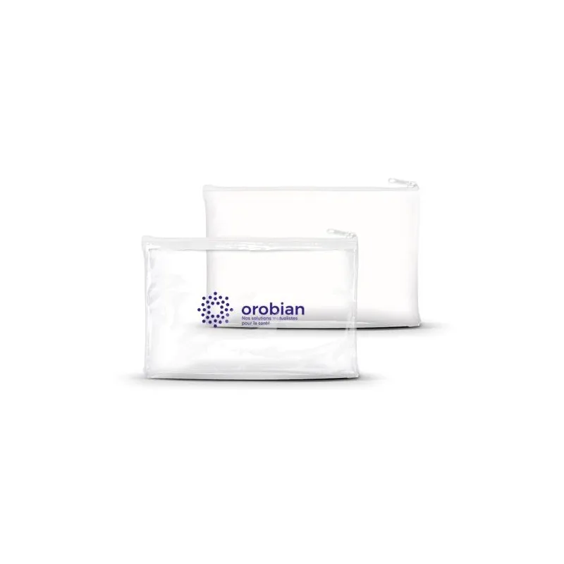 Trousse de Toilette Pratique et Élégante en PVC - Personnalisée Matières : carton Couleurs : gris