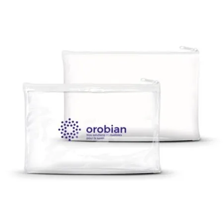 Trousse de Toilette Pratique et Élégante en PVC - Personnalisée Matières : nylon Couleurs : gun personnalisable avec votre logo