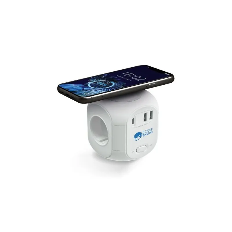 Cube Multiprise avec Induction - Chargez en Toute Simplicité