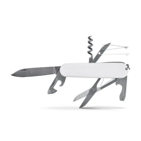 Couteau Multifonctions Personnalisé pour Entreprises Matières : acier Couleurs : blanc goodies publicitaire événementiel