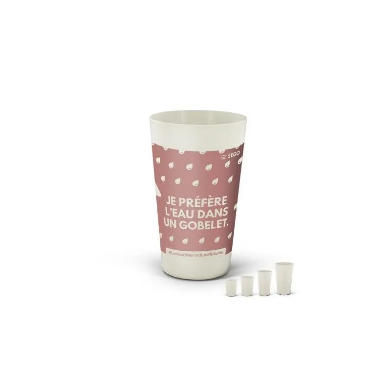 Gobelet Réutilisable en Biocomposite 60 cl Personnalisé
