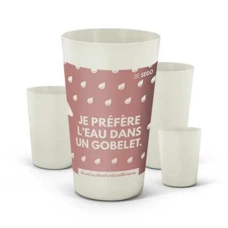 Gobelet Réutilisable en Biocomposite 60 cl Personnalisé