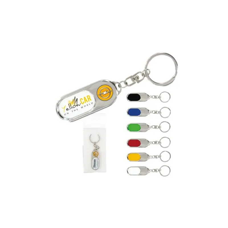 Porte-Clés Métal Personnalisé avec Insert Plastique