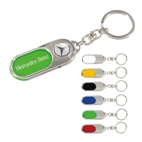 Porte-Clés Métal Personnalisé avec Insert Plastique